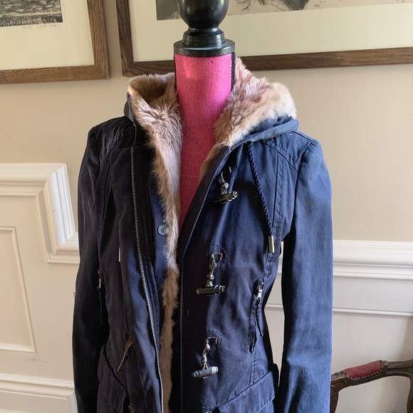 Hugo Boss Hooded Fur Lined Jacket - Picture 1 of 5